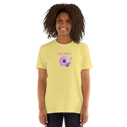 Sacred Floral Design Unisex Tee by EraofInk