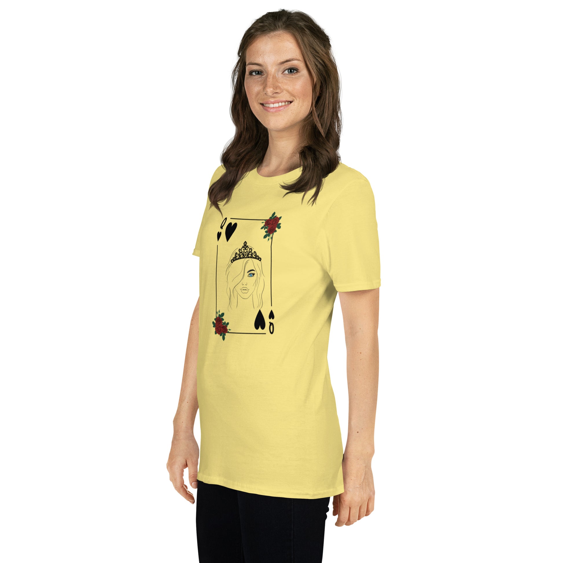 Blue Eyed Queen of Hearts Unisex Tee by EraofInk