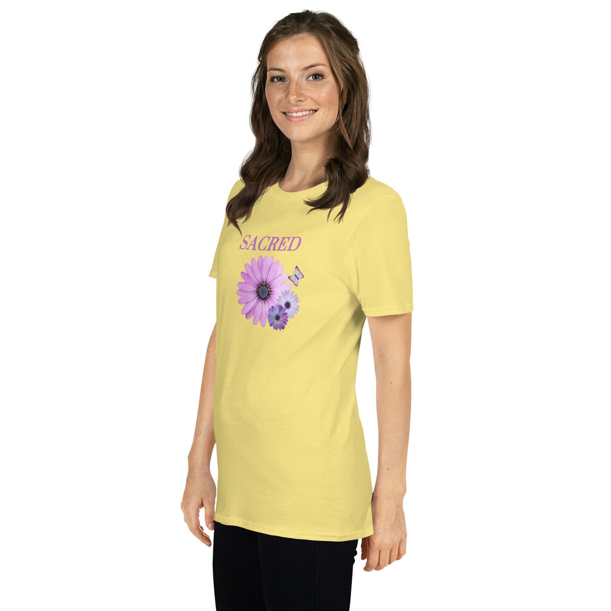 Sacred Floral Design Unisex Tee by EraofInk