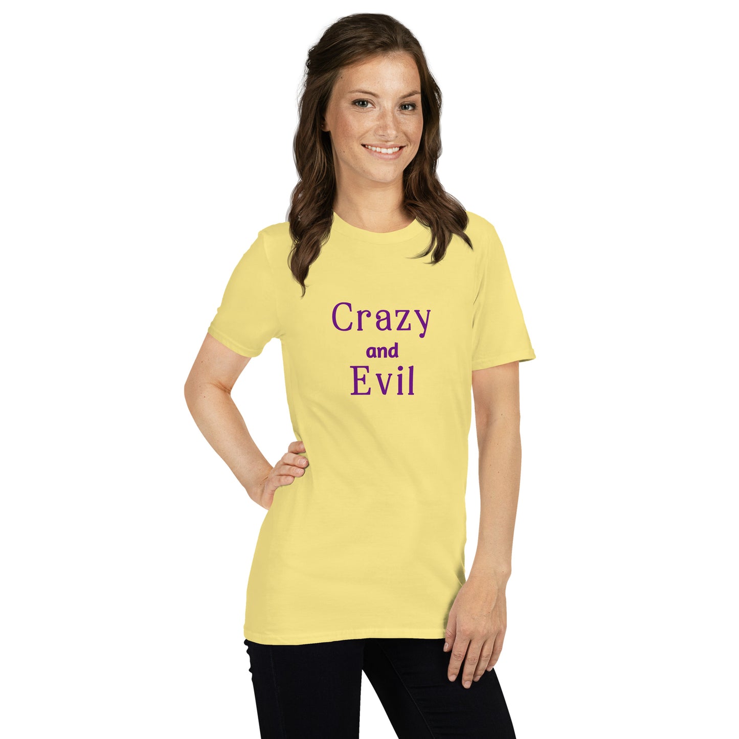 Crazy and Evil Unisex Tee by EraofInk