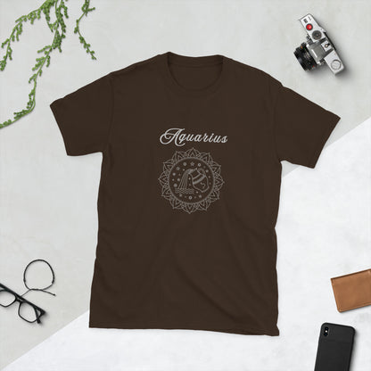 Aquarius Astrological Sign Horoscope Unisex Tee by EraofInk