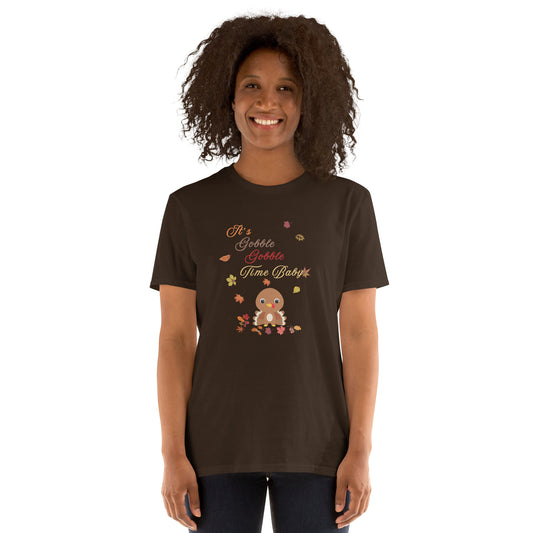 Thanksgiving Tee It's Gobble Gobble Time Baby by EraofInk