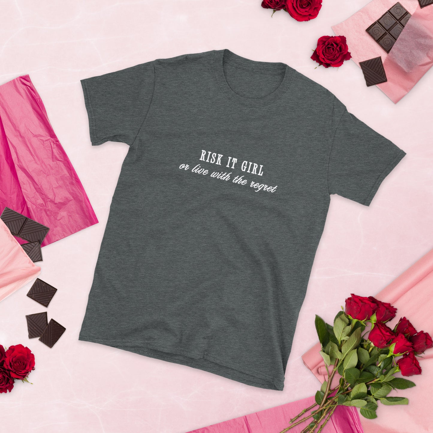Risk It Girl or Live with the Regret Unisex Tee by RecreatingKrista