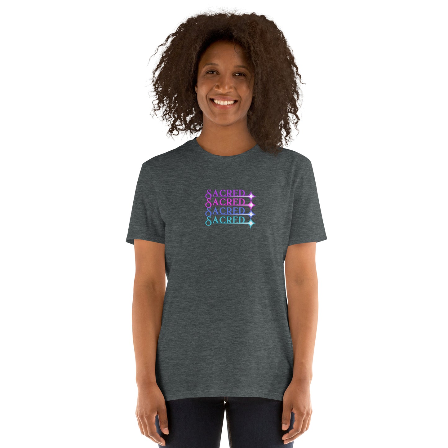Sacred Layered Design Encourage Empower Inspirational Quote Tee by EraofInk