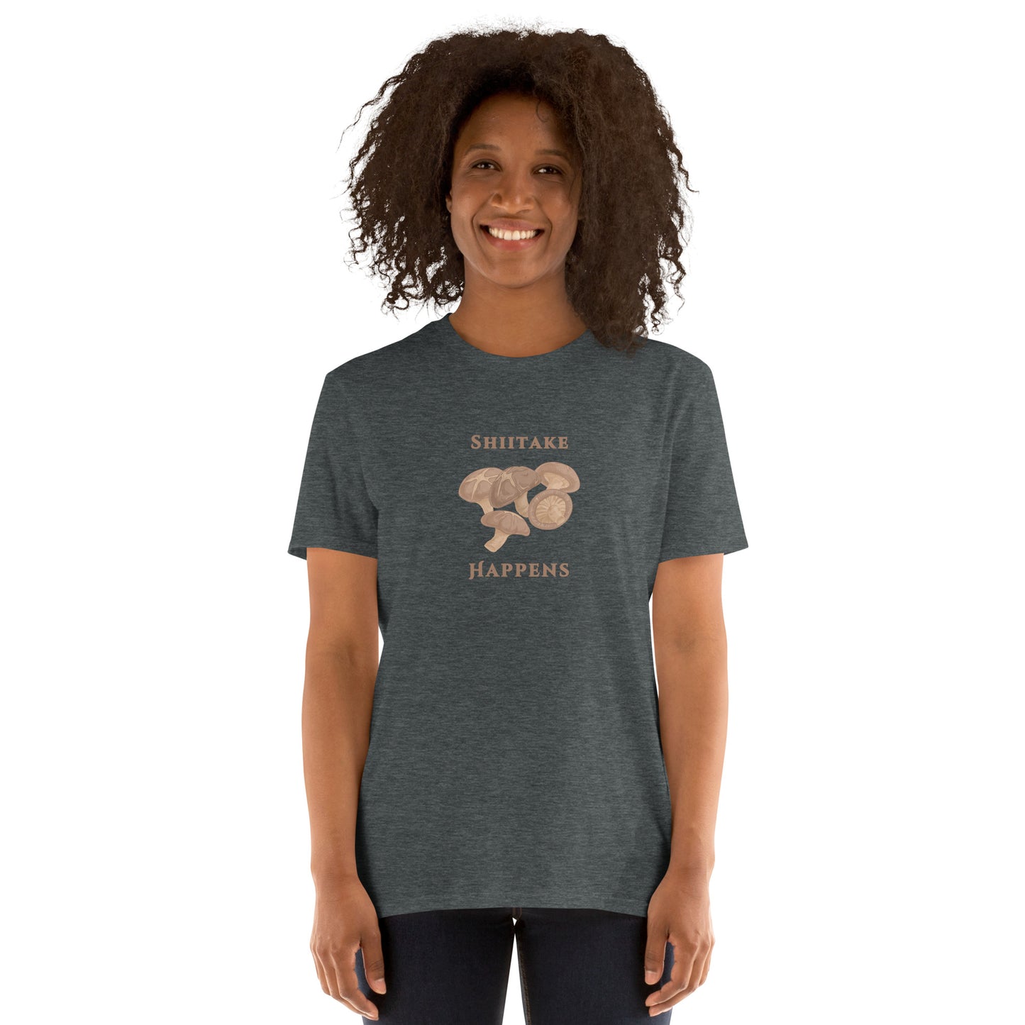 Funny Fall Shirt Shittake Happens Unisex Tee by EraofInk