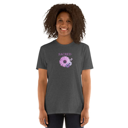 Sacred Floral Design Unisex Tee by EraofInk
