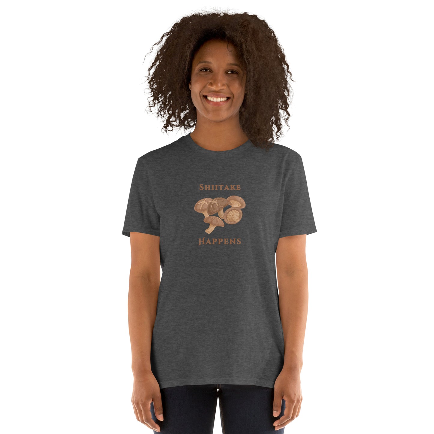 Funny Fall Shirt Shittake Happens Unisex Tee by EraofInk