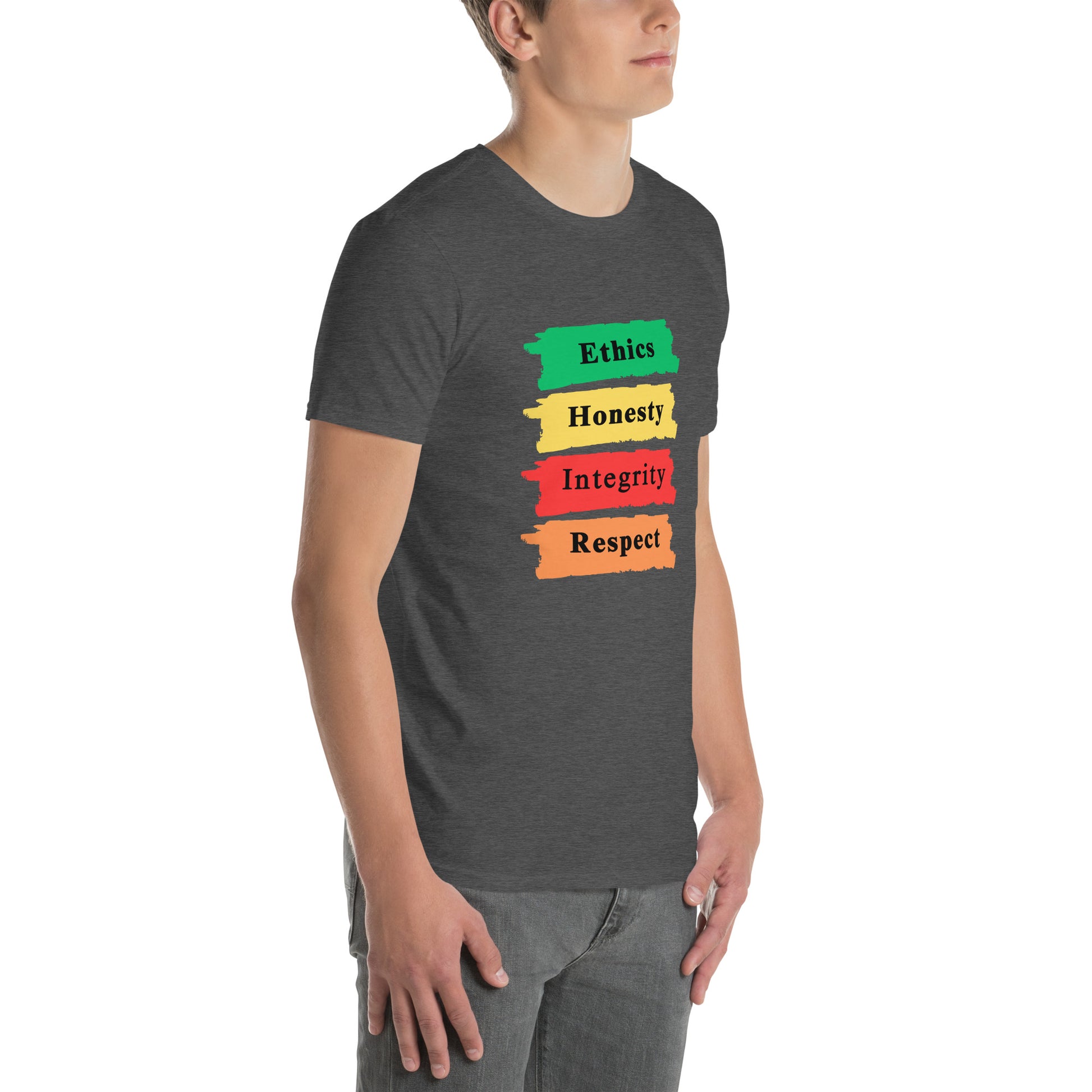 Ethics Honesty Integrity Respect Paint Strokes Unisex Tee by EraofInk