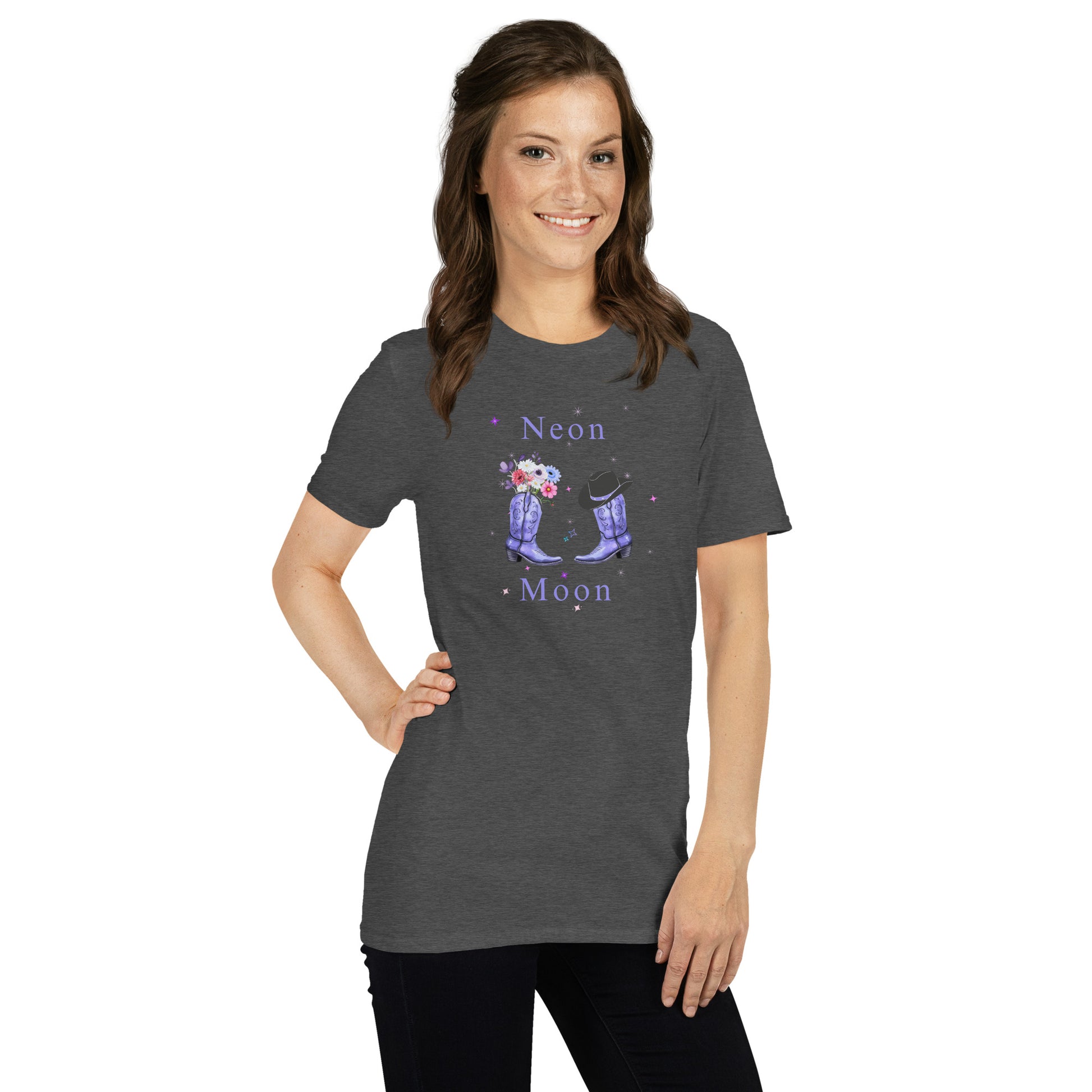 Neon Moon Unisex Tee by EraofInk