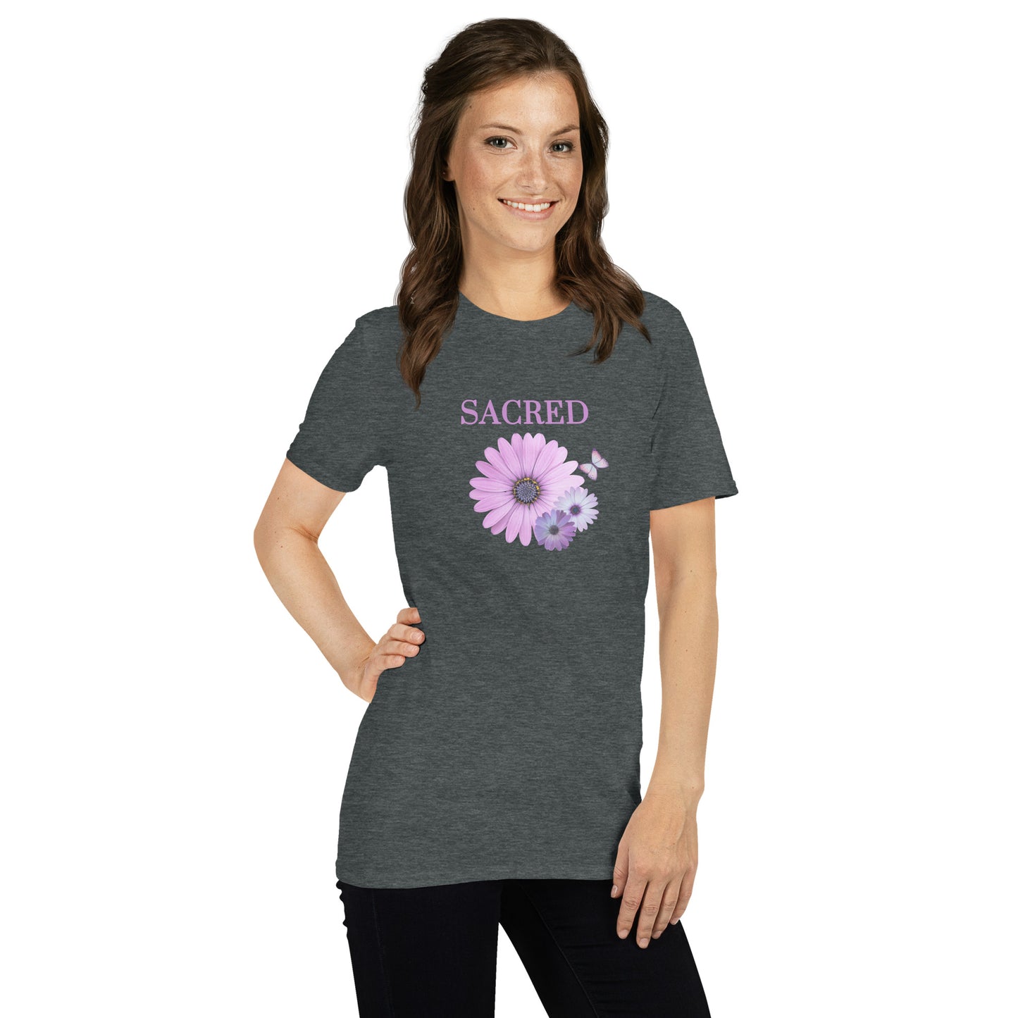 Sacred Floral Design Unisex Tee by EraofInk