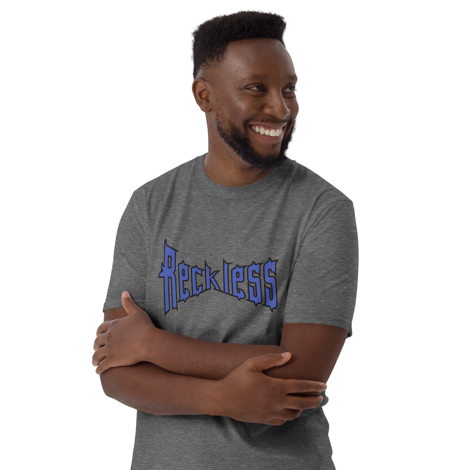 Reckless with Warped Font Unisex Tee by EraofInk