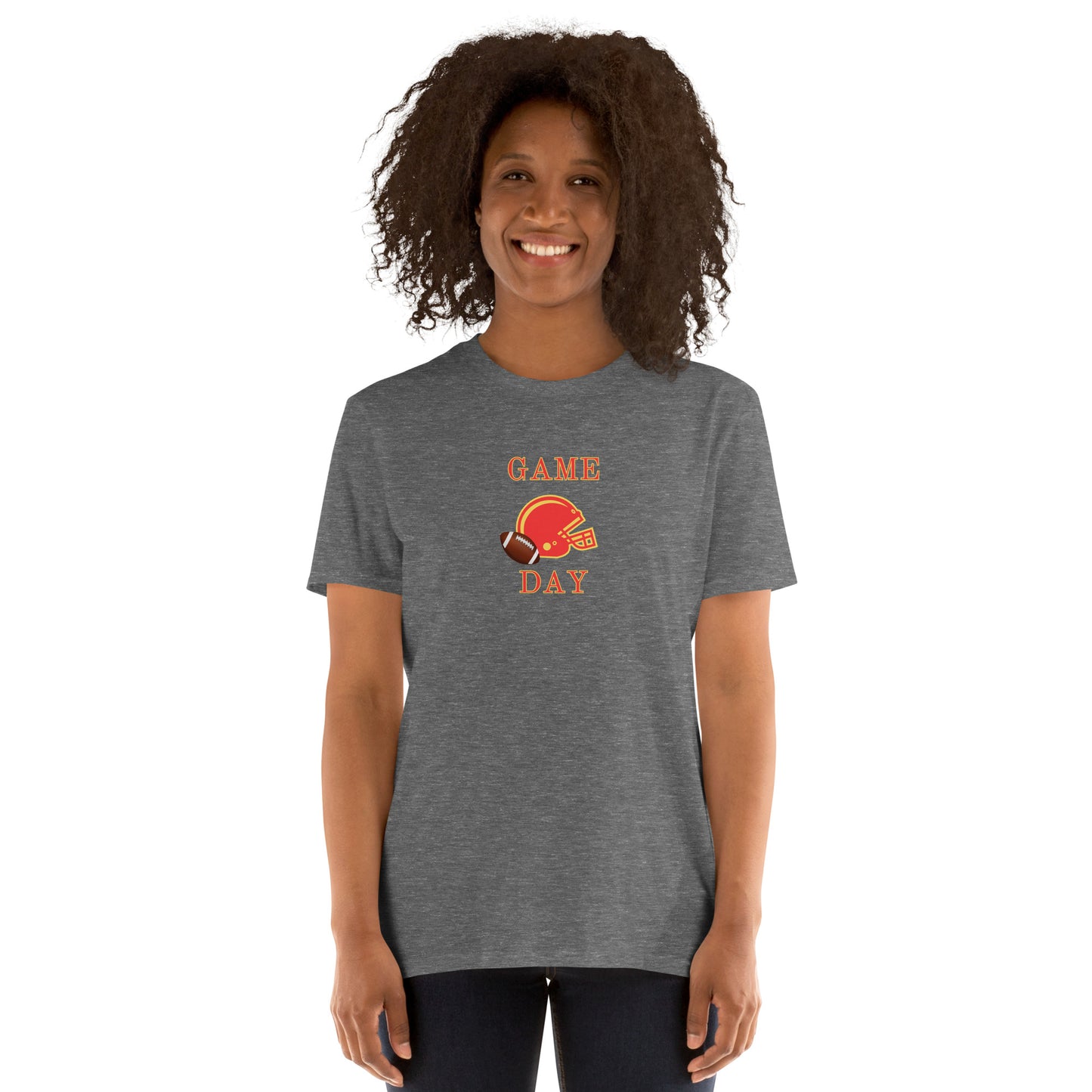 Football Game Day Red & Gold Unisex Tee by EraofInk
