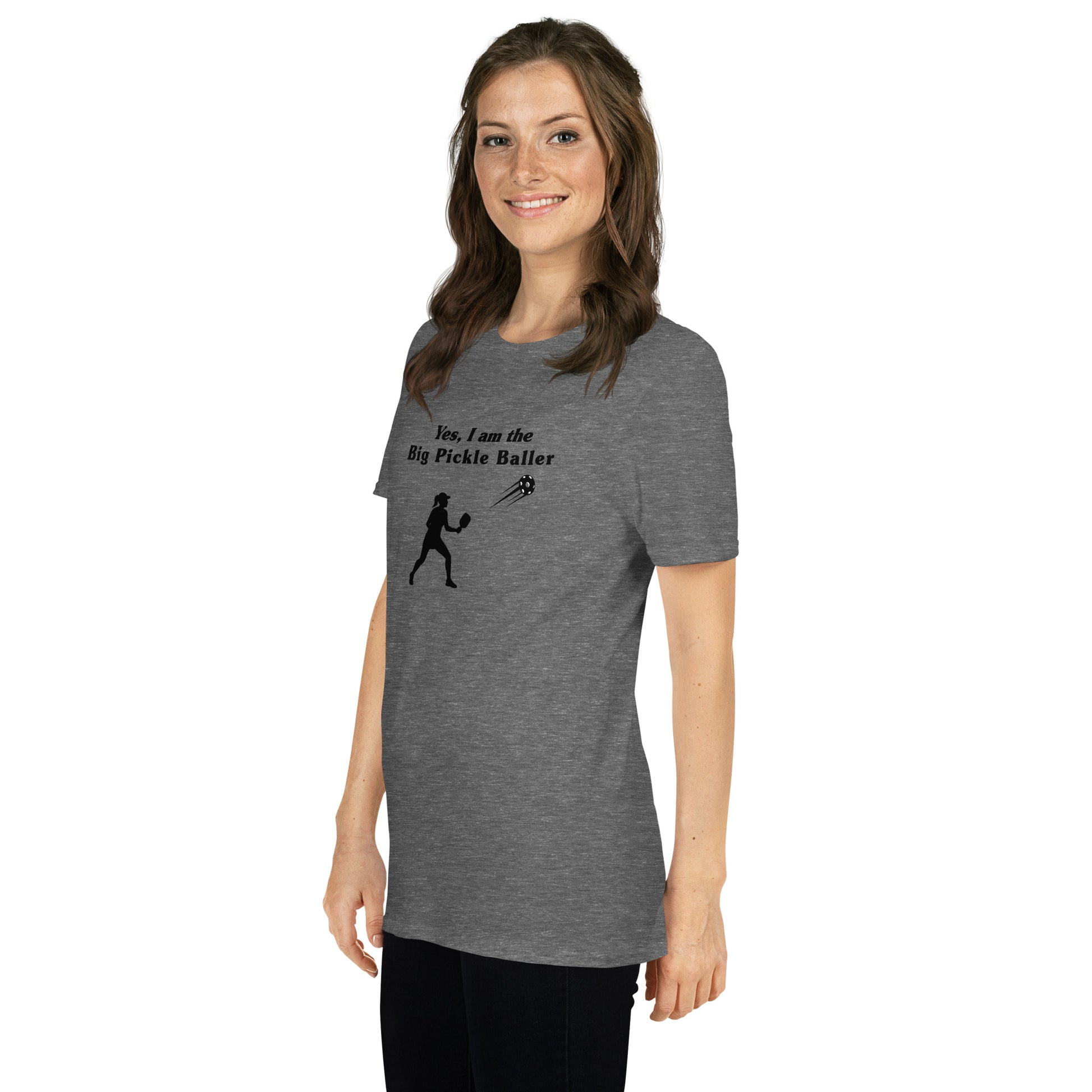 Yes, I am the Big Pickleballer Female Pickleball Unisex Tee by EraofInk