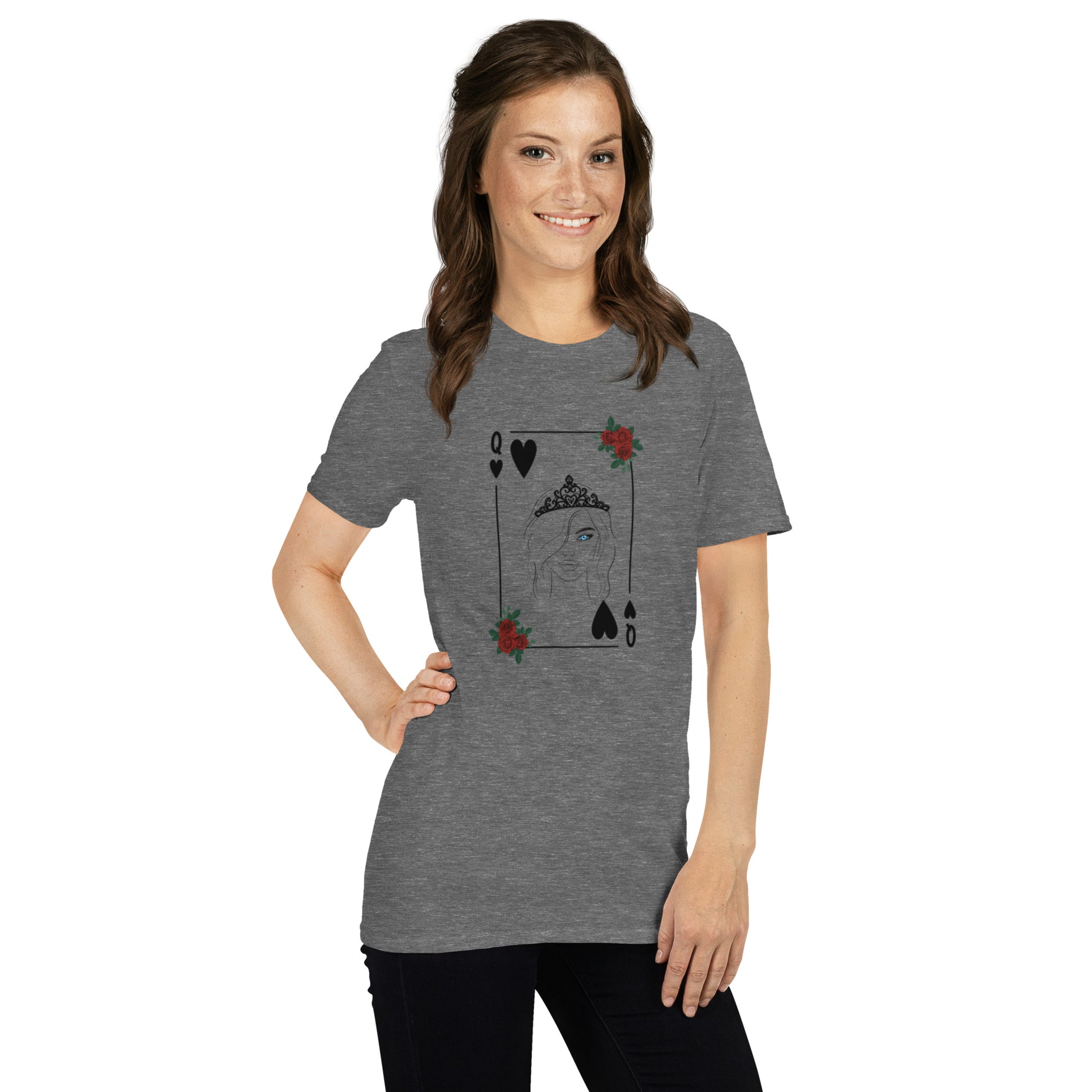 Blue Eyed Queen of Hearts Unisex Tee by EraofInk