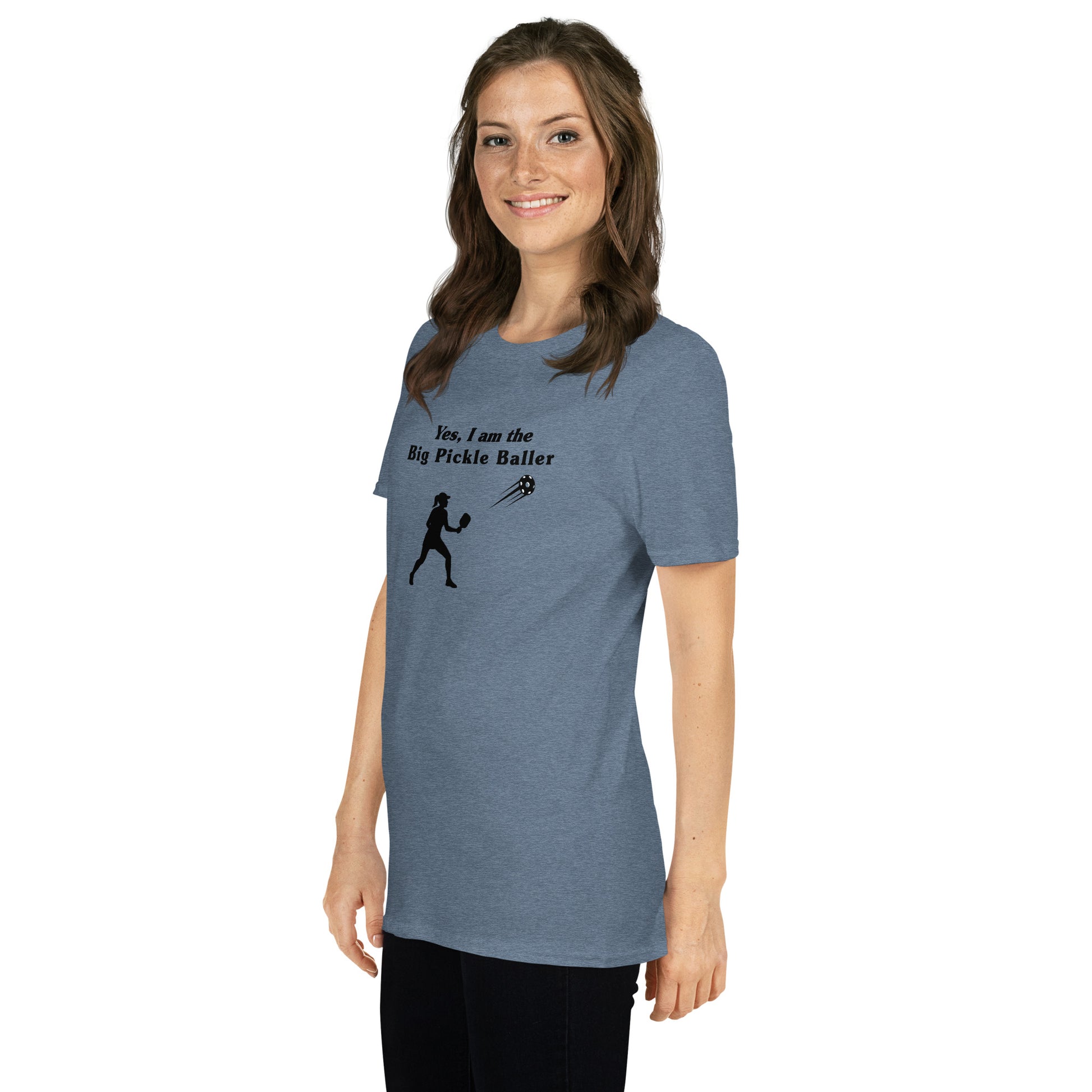 Yes, I am the Big Pickleballer Female Pickleball Unisex Tee by EraofInk