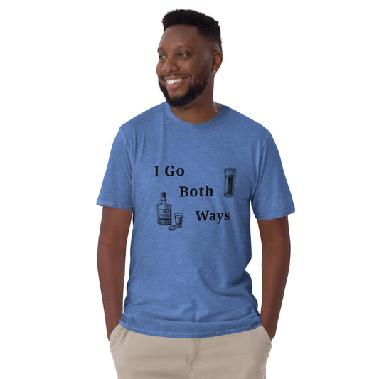 Bourbon and Beer Drinker Tee - I Go Both Ways by EraofInk
