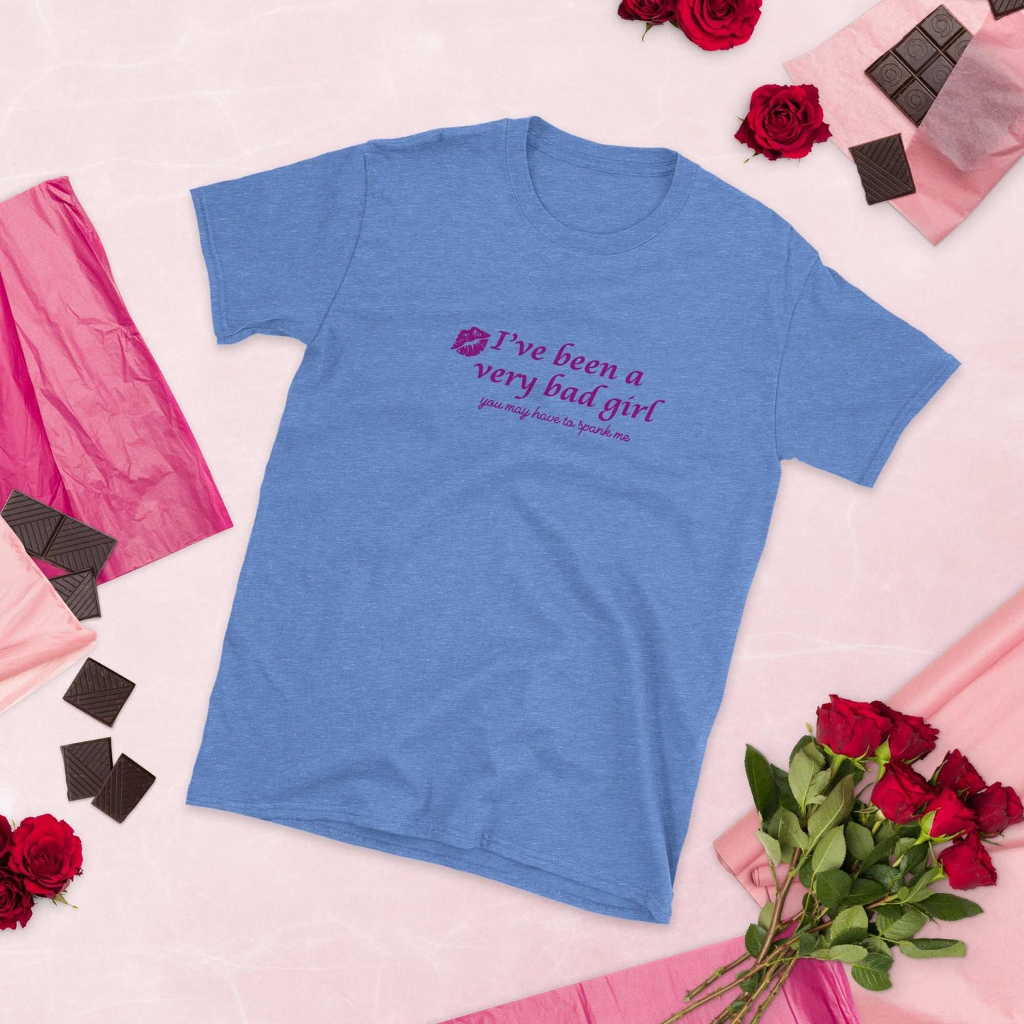 I've Been A Very Bad Girl You Might Have To Spank Me Unisex Tee by EraofInk