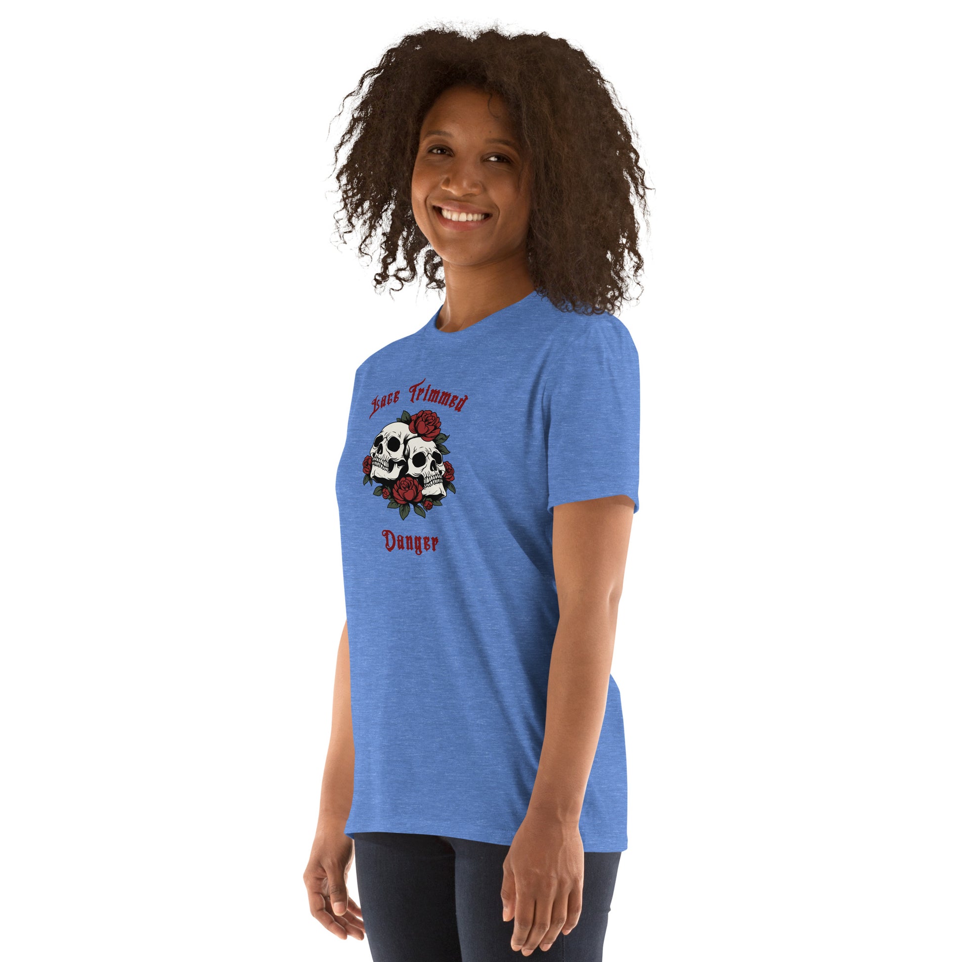 Lace Trimmed Danger Unisex Tee by EraofInk