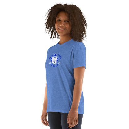 Halftime Queen Football Cheer for Blue & White Unisex Tee by EraofInk