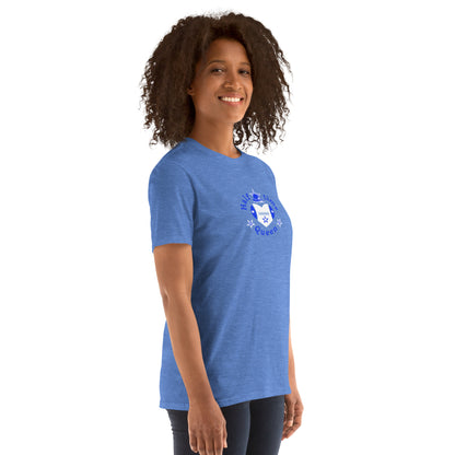 Halftime Queen Football Cheer for Blue & White Unisex Tee by EraofInk