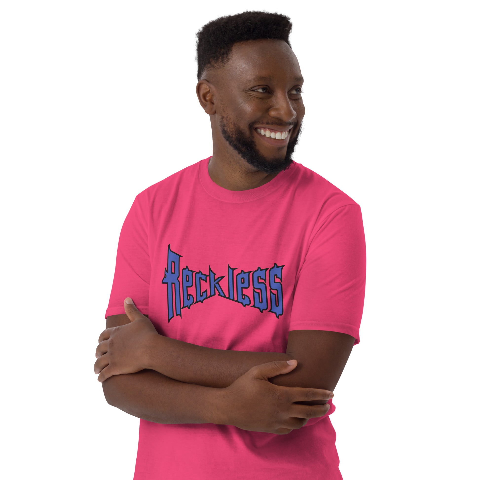 Reckless with Warped Font Unisex Tee by EraofInk