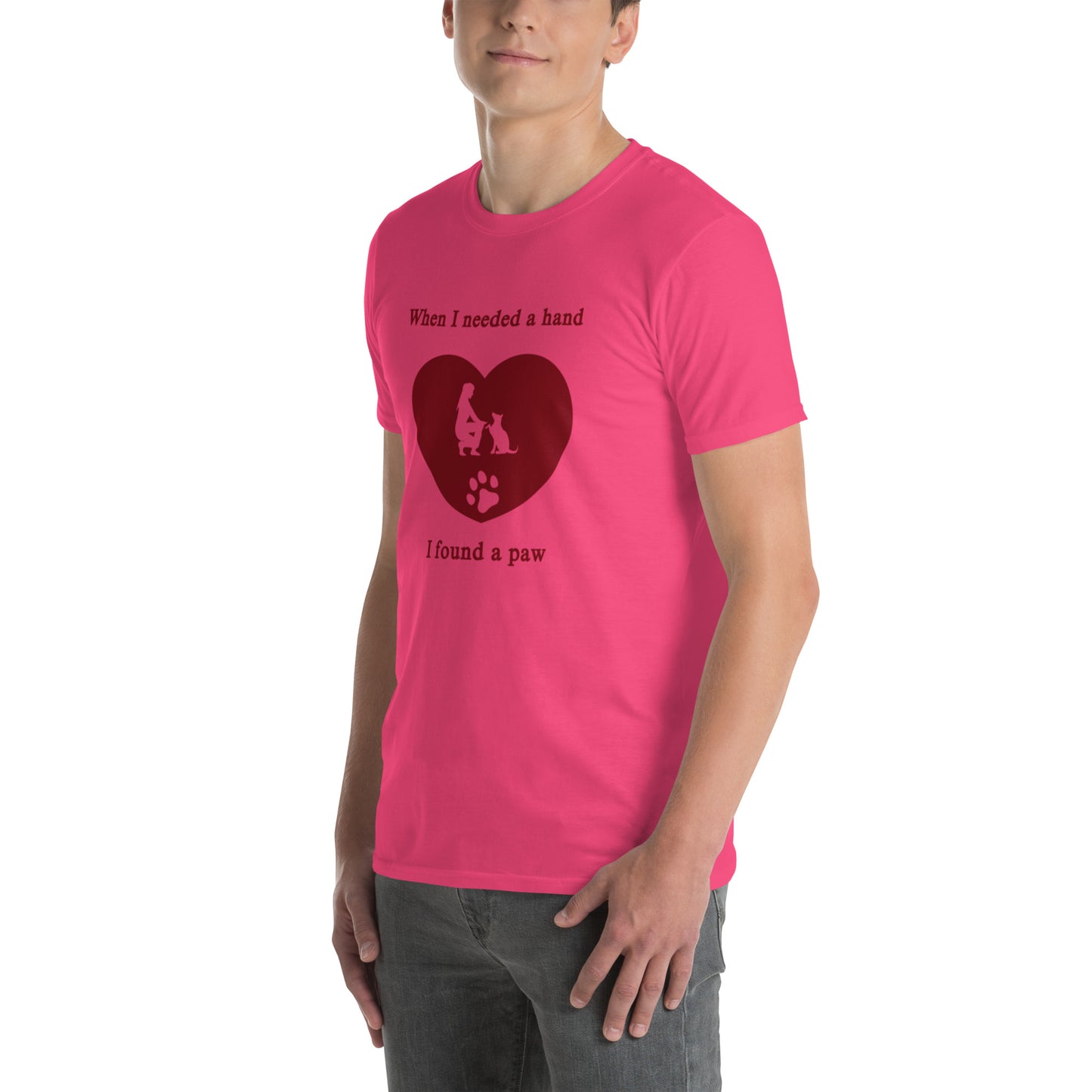 When I Needed a Hand I Found a Paw Dog Lover Tee Uniisex by EraofInk