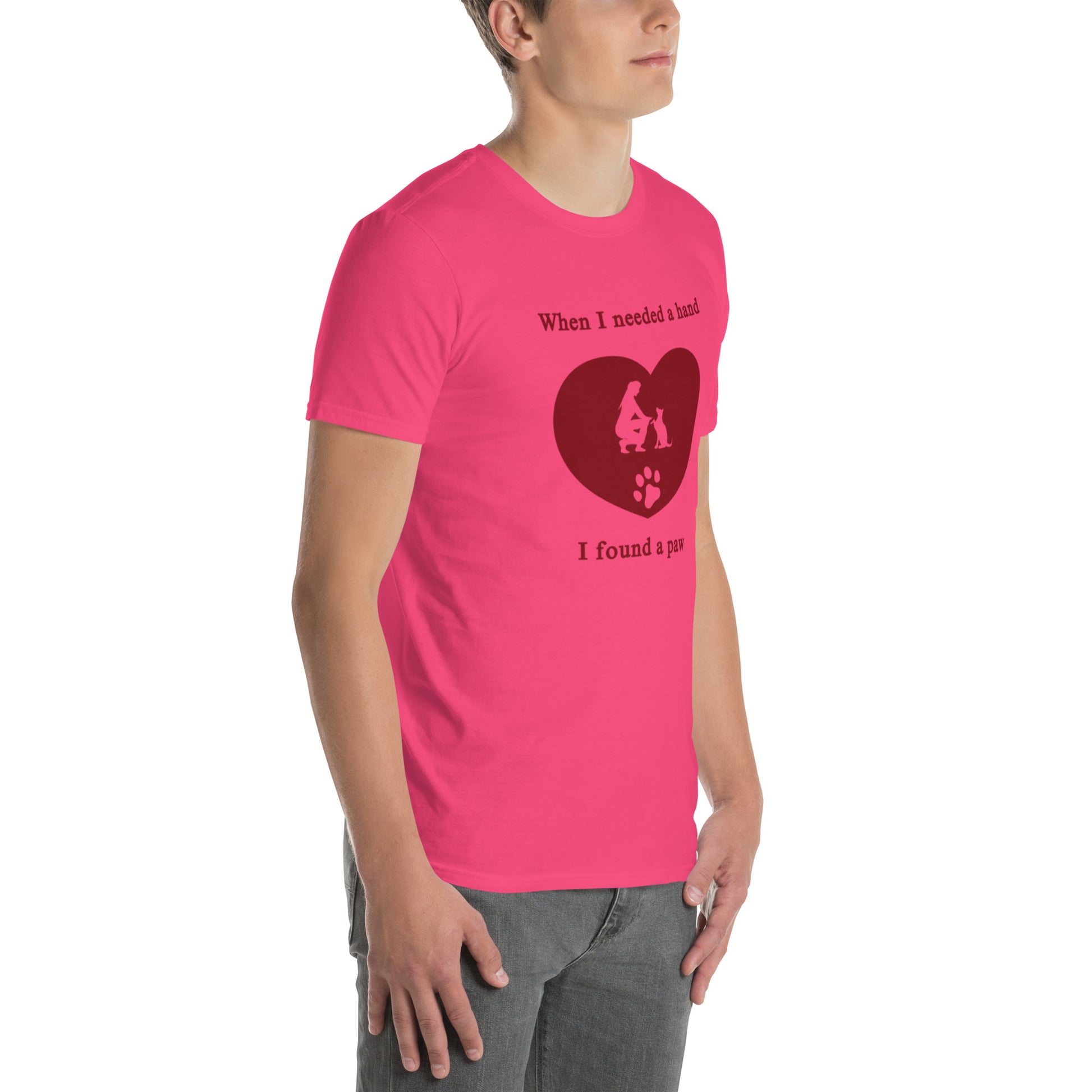 When I Needed a Hand I Found a Paw Dog Lover Tee Uniisex by EraofInk