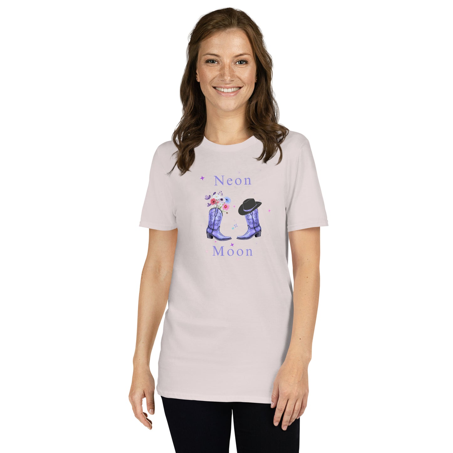 Neon Moon Unisex Tee by EraofInk