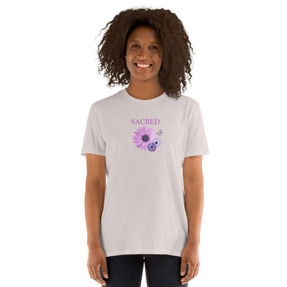 Sacred Floral Design Unisex Tee by EraofInk