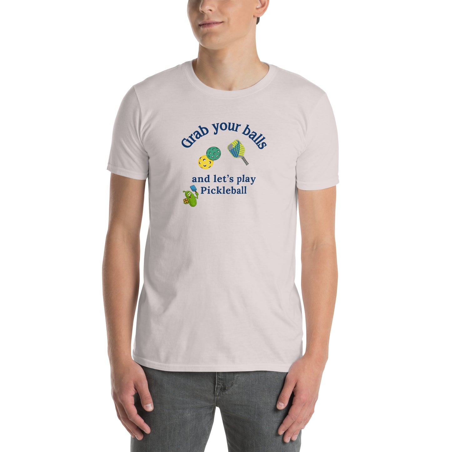 Grab Your Balls & Let's Play Pickleball Unisex Tee by EraofInk