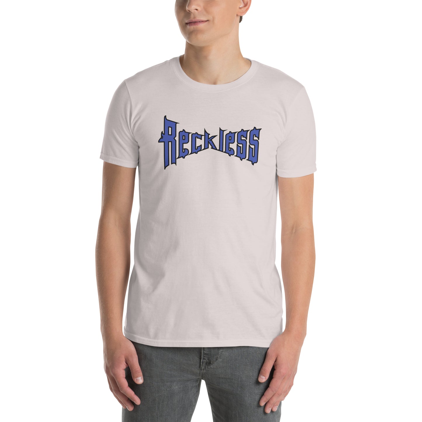 For the Guy Who is Reckless in Warped Font Unisex Tee by EraofInk
