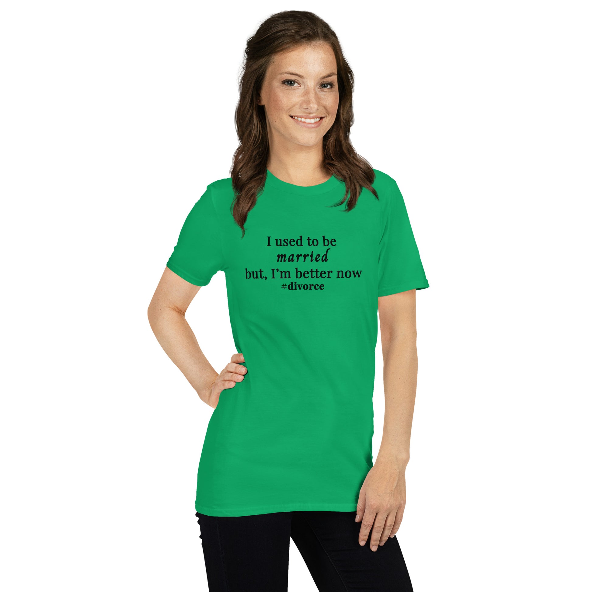 Parody Divorce Tee - I Used to be Married but I'm Better Now #divorce Unisex Tee by EraofInk