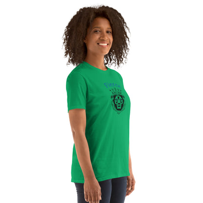 Fierce Like a Lion (with blue eyes) Unisex Tee by EraofInk