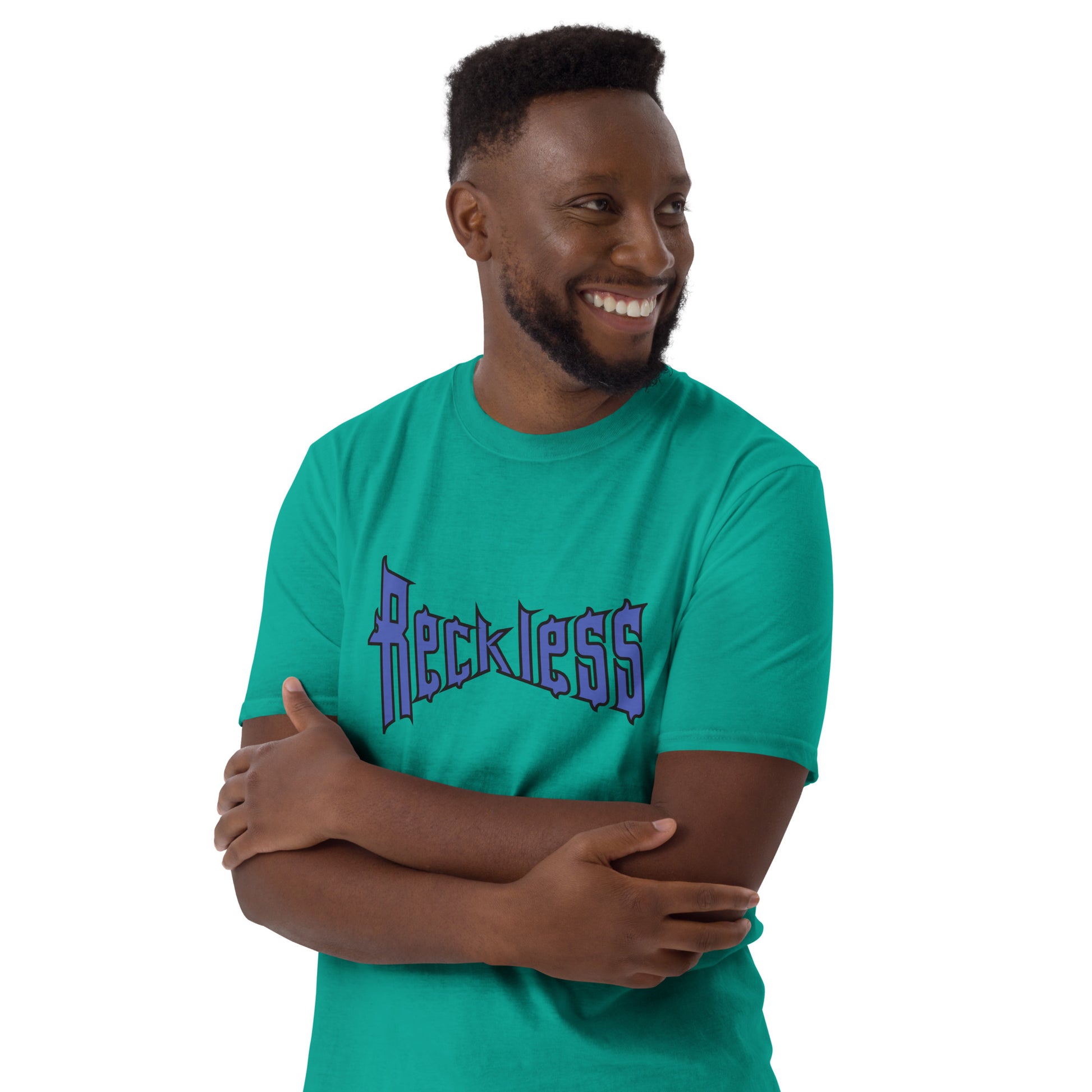 Reckless with Warped Font Unisex Tee by EraofInk