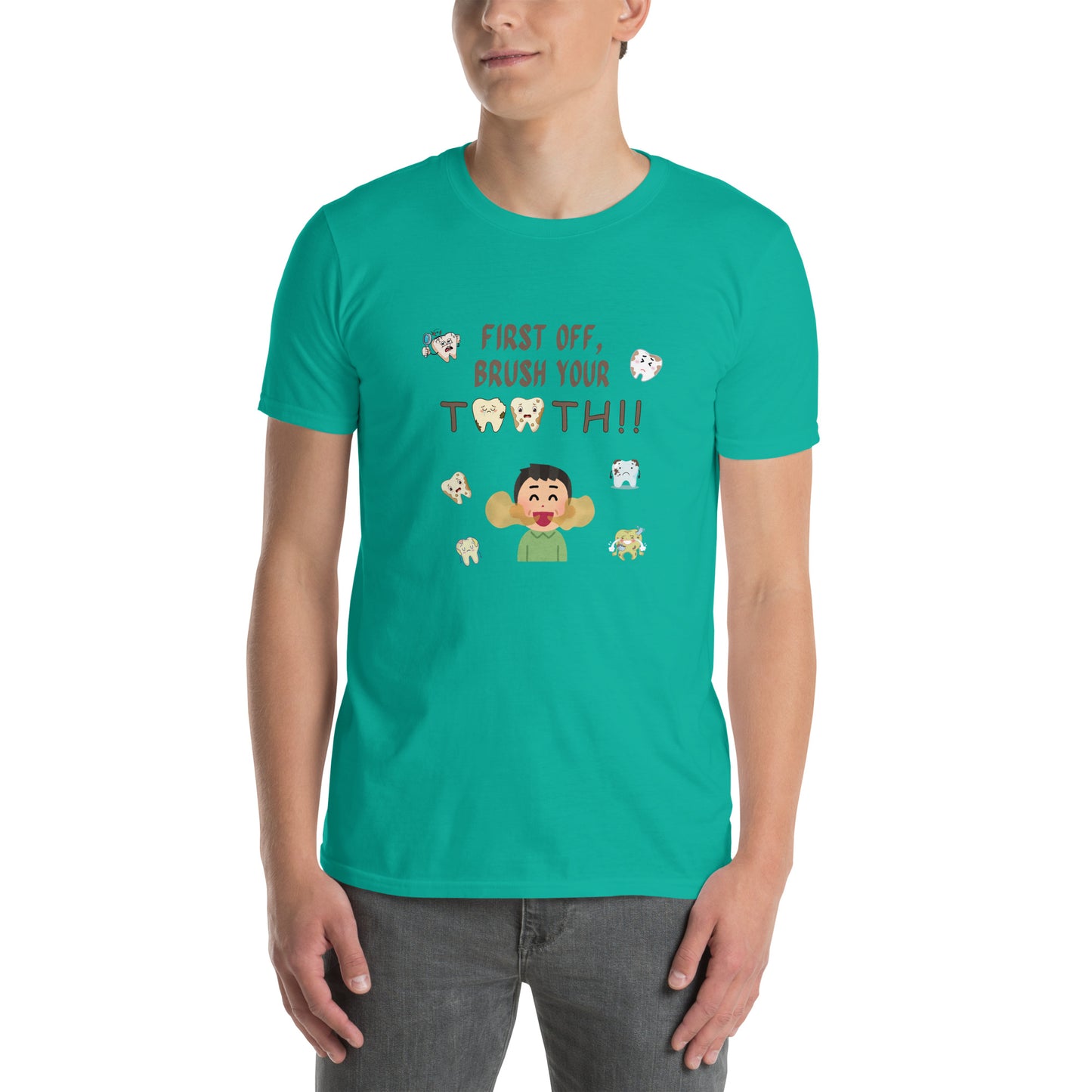 First Off, Brush Your Teeth Unisex Tee by EraofInk by RecreatingKrista