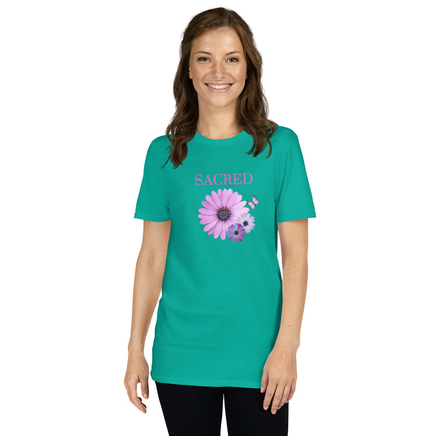Sacred Floral Design Unisex Tee by EraofInk