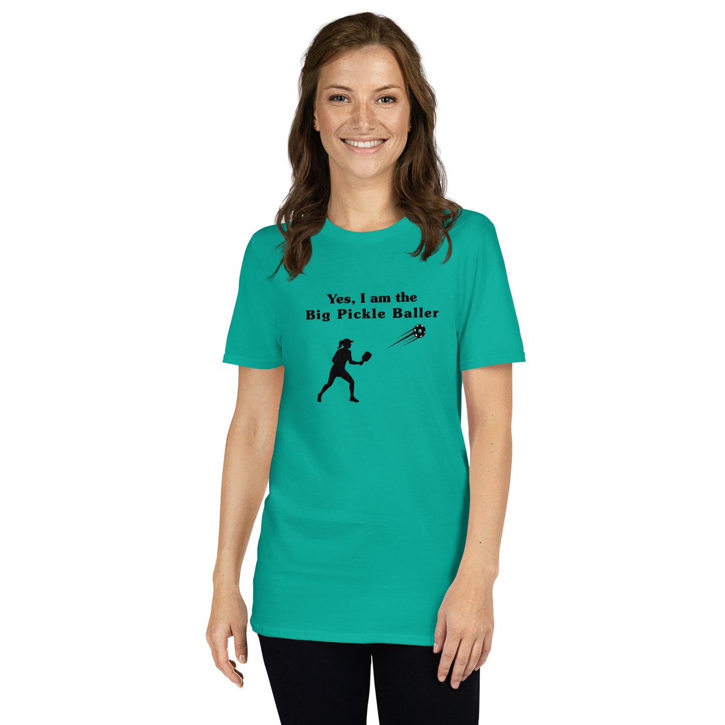 Yes, I am the Big Pickleballer Female Pickleball Unisex Tee by EraofInk