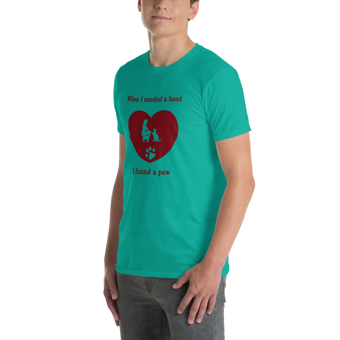 When I Needed a Hand I Found a Paw Dog Lover Tee Uniisex by EraofInk
