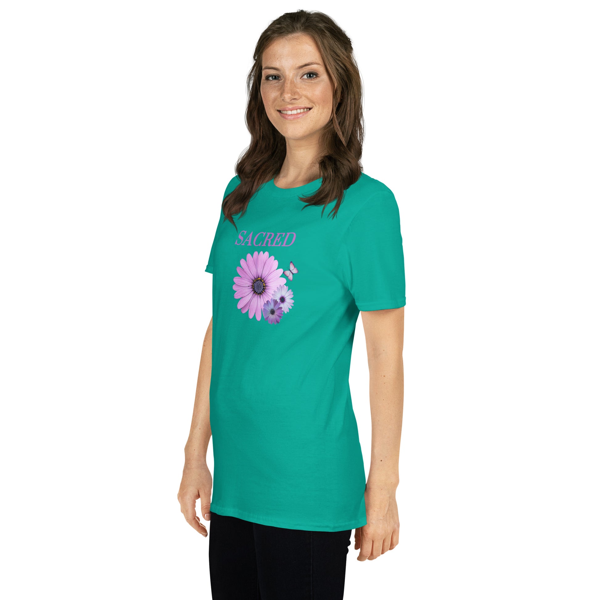 Sacred Floral Design Unisex Tee by EraofInk
