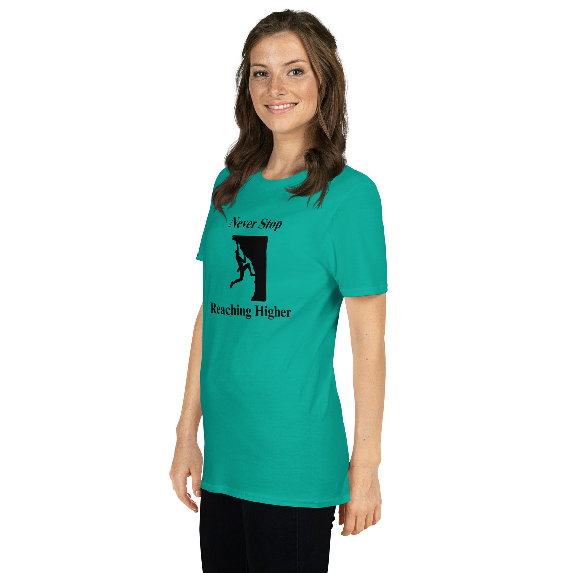 Never Stop Reaching Higher Unisex Tee by EraofInk