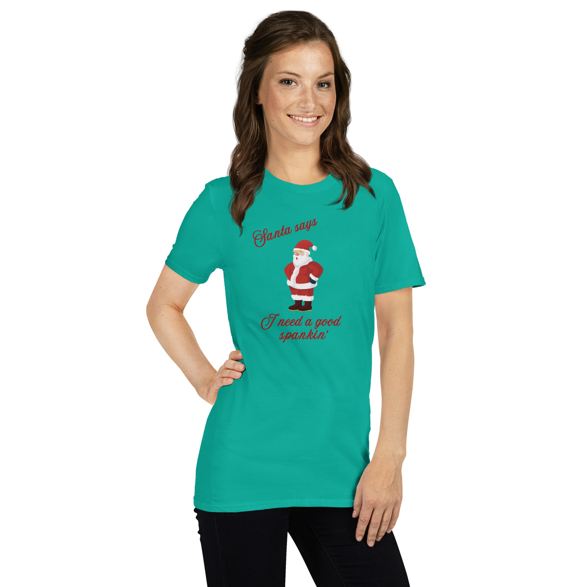 Santa Says I Need a Good Spankin' Unisex Tee by EraofInk