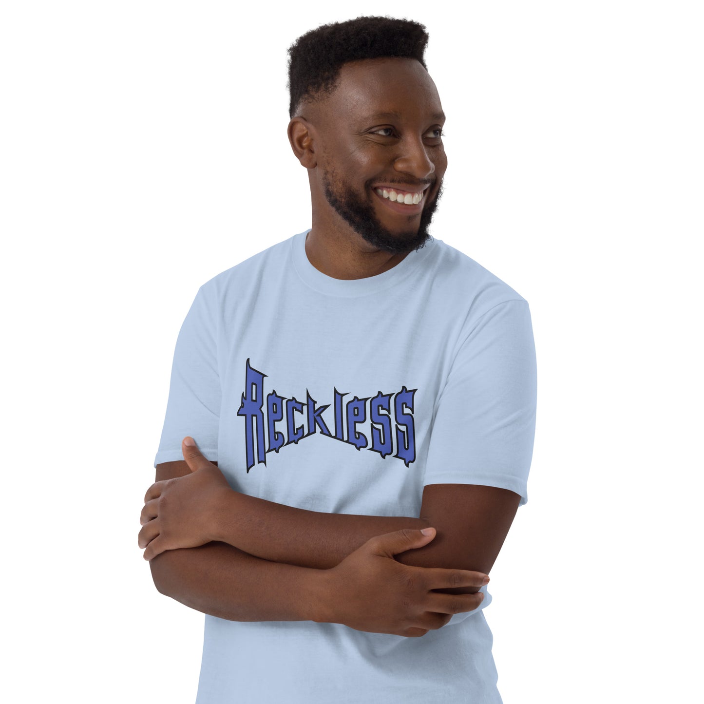 Reckless with Warped Font Unisex Tee by EraofInk