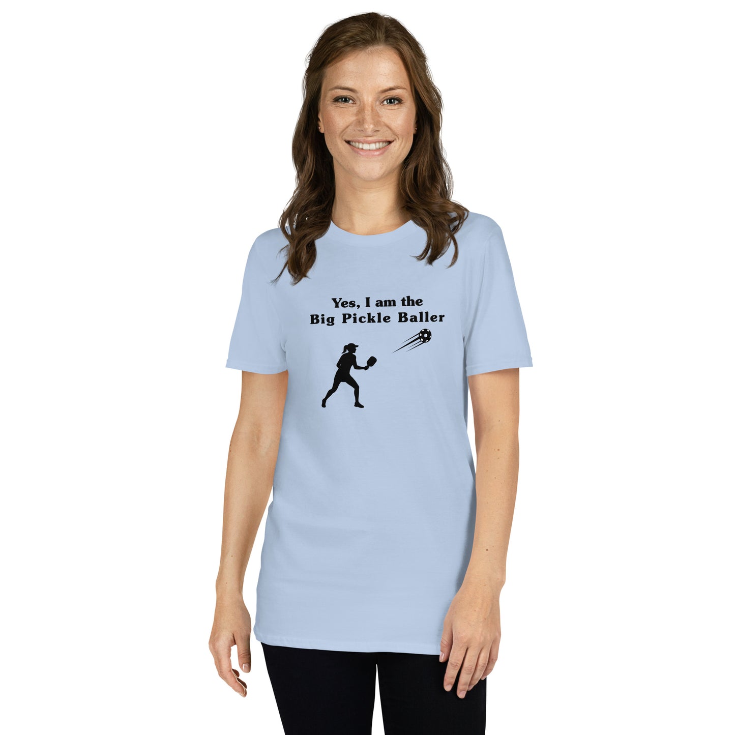 Yes, I am the Big Pickleballer Female Pickleball Unisex Tee by EraofInk
