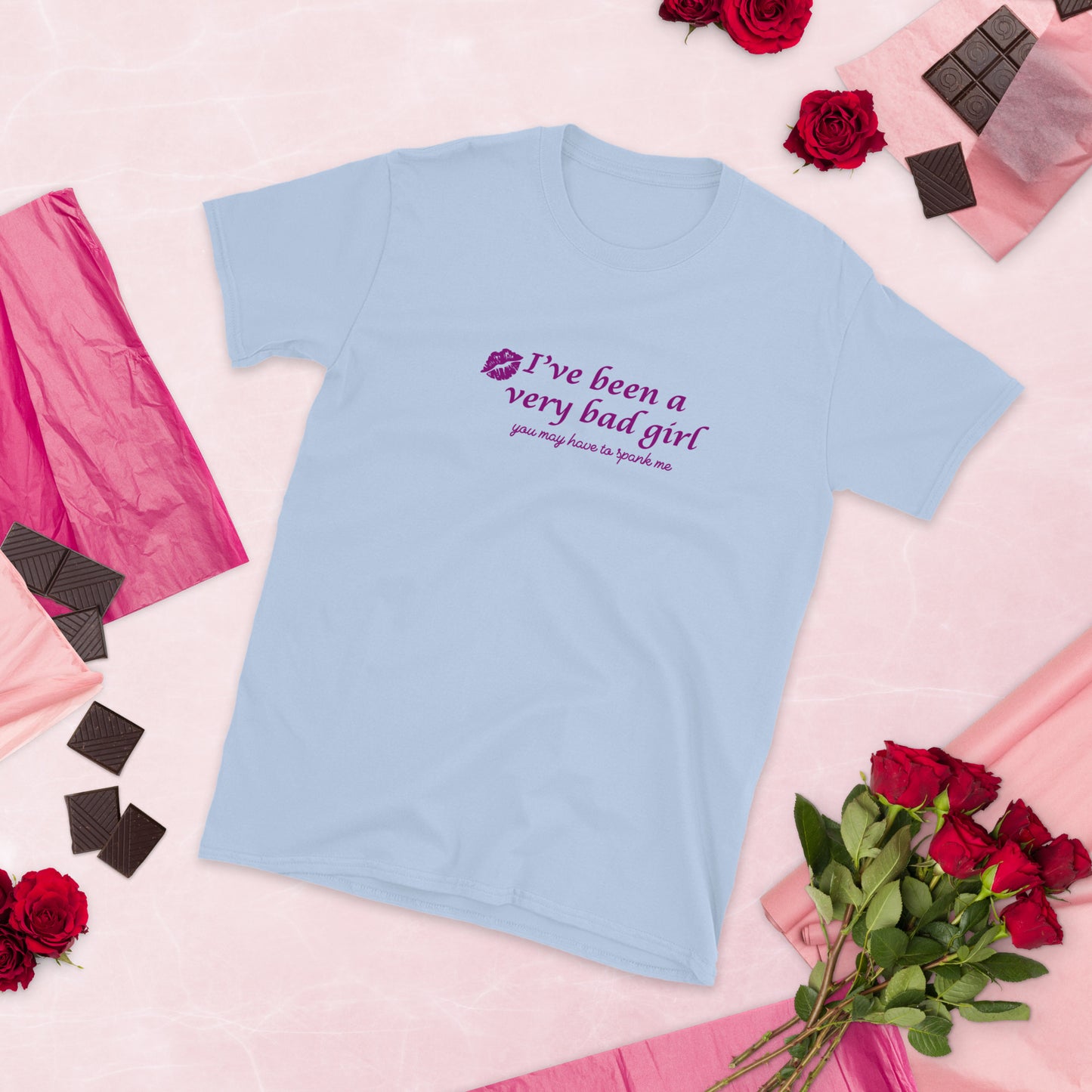 I've Been A Very Bad Girl You Might Have To Spank Me Unisex Tee by EraofInk