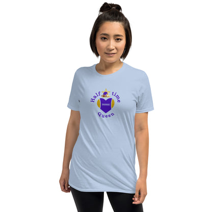 Halftime Queen Football Cheer for Purple & Gold Unisex Tee by EraofInk