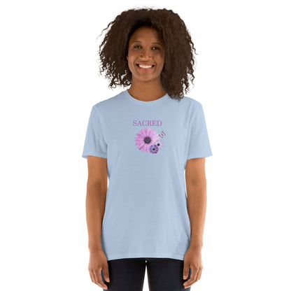 Sacred Floral Design Unisex Tee by EraofInk