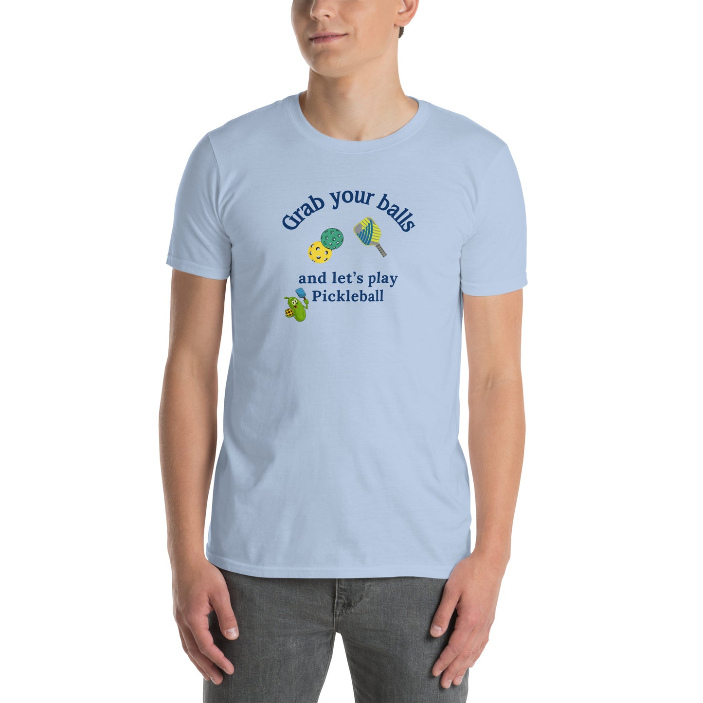 Grab Your Balls & Let's Play Pickleball Unisex Tee by EraofInk