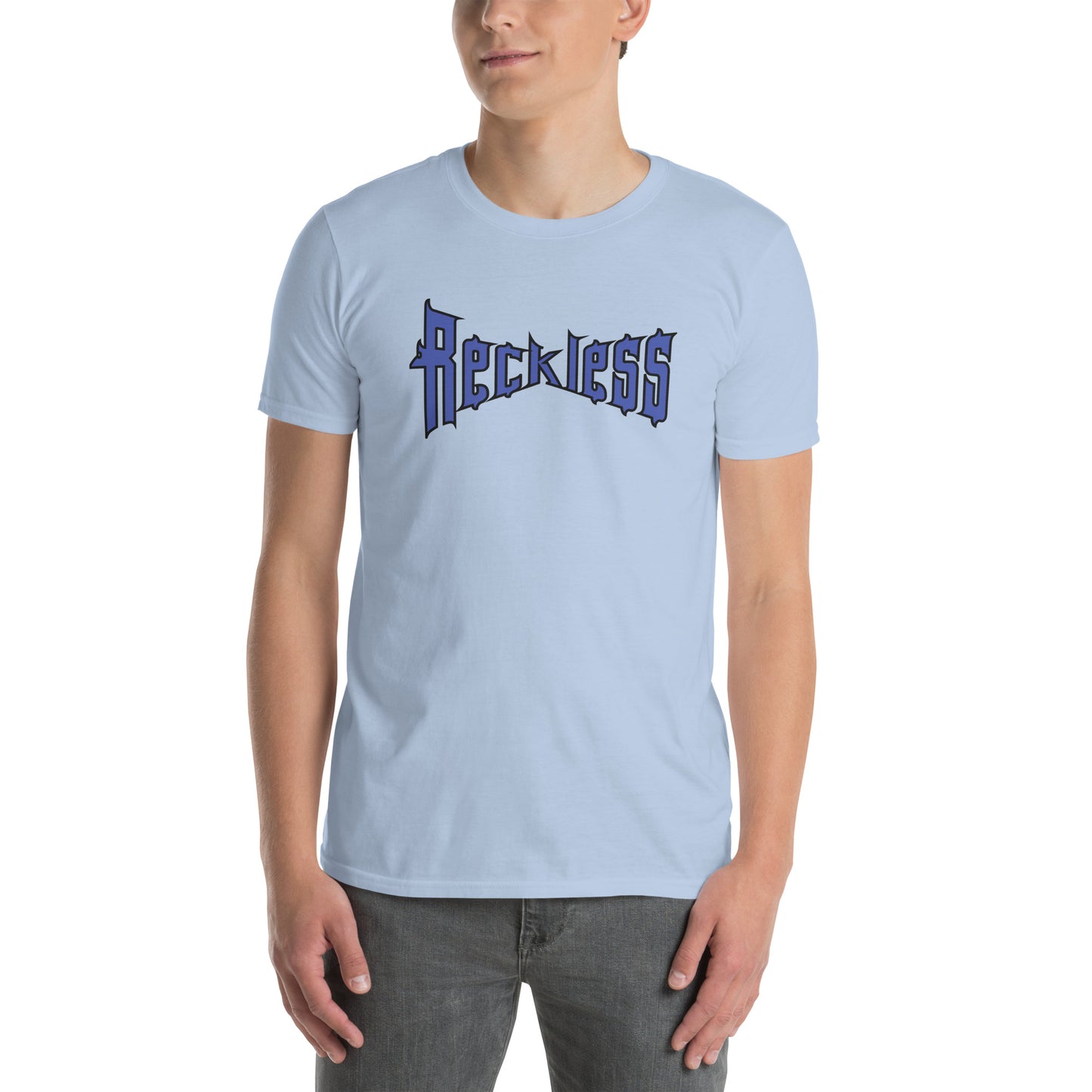 For the Guy Who is Reckless in Warped Font Unisex Tee by EraofInk