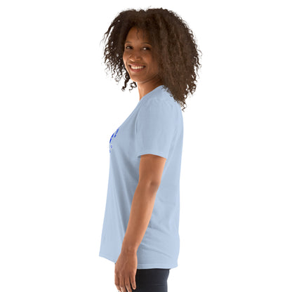 Halftime Queen Football Cheer for Blue & White Unisex Tee by EraofInk