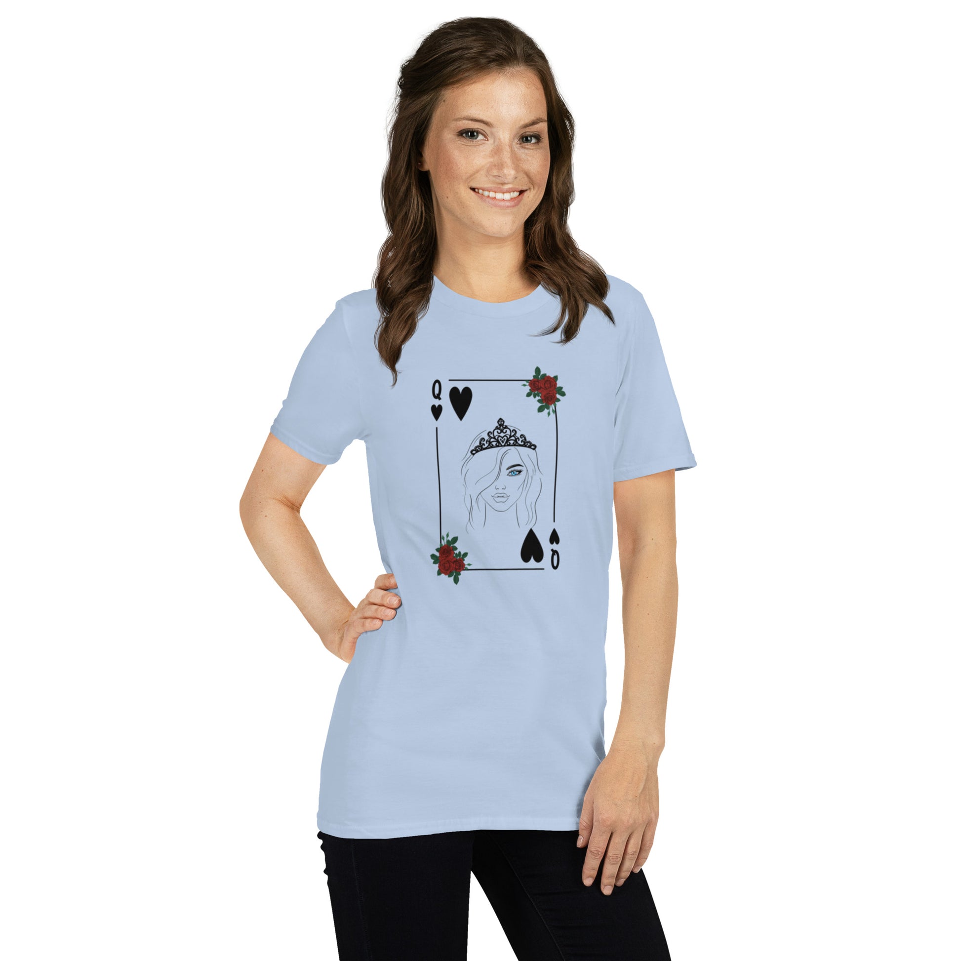 Blue Eyed Queen of Hearts Unisex Tee by EraofInk